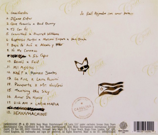 Rauw Alejandro: Cosa Nuestra [CD]