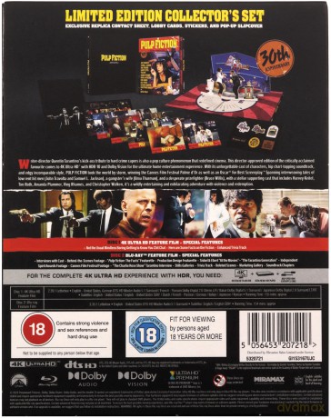 Pulp Fiction 30th Anniversary (Collector's Edition) [Blu-Ray 4K]+[Blu-Ray]