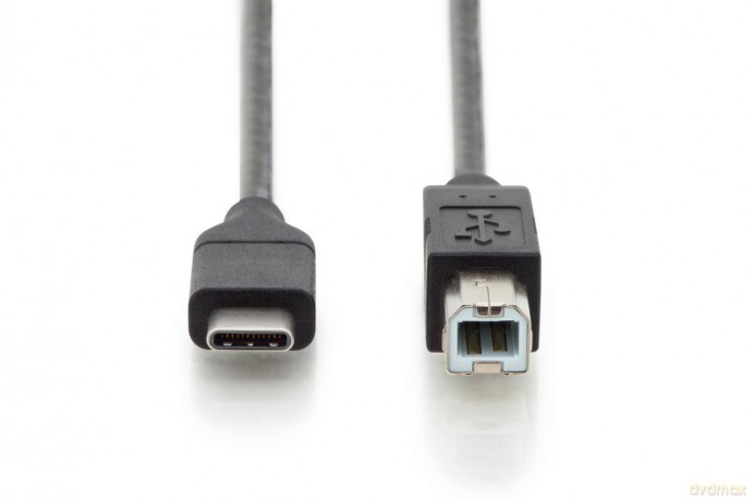 Kabel połączeniowy USB 2.0 HighSpeed Typ USB C/B M/M, Power Delivery 1,8m Czarny