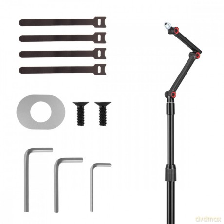 Stojak na mikrofon metalowy, MC-337 regulowana wysokość 626-1694 mm, 1 kg max [UCHWYT]