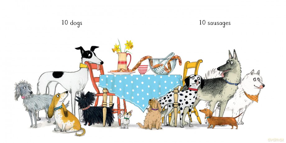 10 Dogs: A Funny Furry Counting Book - Emily Gravett [KSIĄŻKA]
