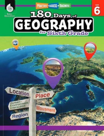 180 Days of Geography for Sixth Grade: Practice, Assess, Diagnose (180 Days of Practice) - Jennifer Edgerton [KSIĄŻKA]