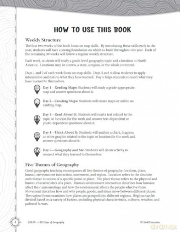 180 Days of Geography for Third Grade: Practice, Assess, Diagnose (180 Days of Practice) - Saskia Lacey [KSIĄŻKA]
