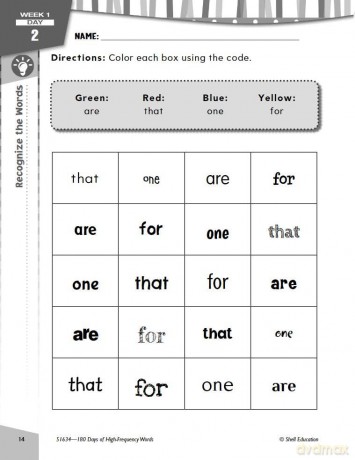 180 Days of High-Frequency Words for First Grade: Practice, Assess, Diagnose (180 Days of Practice) - Jodene Smith [KSIĄŻKA]