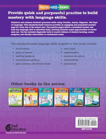 180 Days of Language for Fifth Grade: Practice, Assess, Diagnose (180 Days of Practice) - Suzanne I. Barchers [KSIĄŻKA]