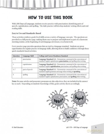 180 Days of Language for Fifth Grade: Practice, Assess, Diagnose (180 Days of Practice) - Suzanne I. Barchers [KSIĄŻKA]