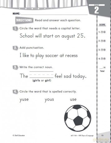 180 Days of Language for First Grade: Practice, Assess, Diagnose (180 Days of Practice) - Christine Dugan [KSIĄŻKA]