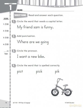 180 Days of Language for First Grade: Practice, Assess, Diagnose (180 Days of Practice) - Christine Dugan [KSIĄŻKA]