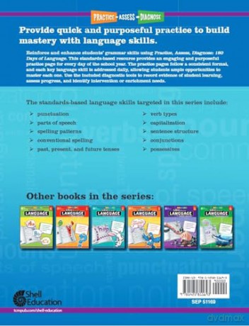 180 Days of Language for Fourth Grade: Practice, Assess, Diagnose (180 Days of Practice) - Suzanne I. Barchers [KSIĄŻKA]