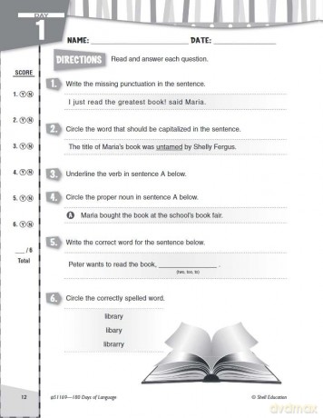 180 Days of Language for Fourth Grade: Practice, Assess, Diagnose (180 Days of Practice) - Suzanne I. Barchers [KSIĄŻKA]