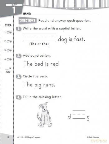 180 Days of Language for Kindergarten: Practice, Assess, Diagnose (180 Days of Practice) - Christine Dugan [KSIĄŻKA]