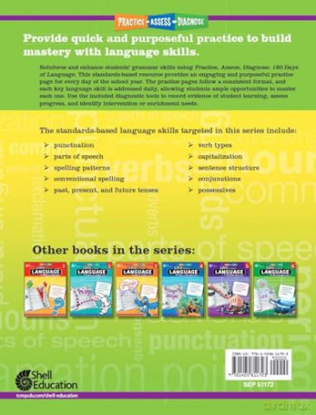 180 Days of Language for Kindergarten: Practice, Assess, Diagnose (180 Days of Practice) - Christine Dugan [KSIĄŻKA]
