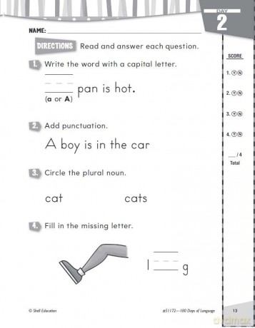 180 Days of Language for Kindergarten: Practice, Assess, Diagnose (180 Days of Practice) - Christine Dugan [KSIĄŻKA]