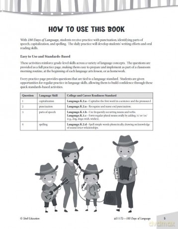 180 Days of Language for Kindergarten: Practice, Assess, Diagnose (180 Days of Practice) - Christine Dugan [KSIĄŻKA]