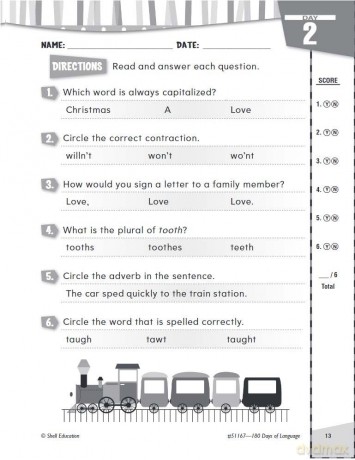 180 Days of Language for Second Grade: Practice, Assess, Diagnose (180 Days of Practice) - Christine Dugan [KSIĄŻKA]