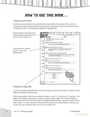 180 Days of Language for Sixth Grade: Practice, Assess, Diagnose (180 Days of Practice) - Suzanne I. Barchers [KSIĄŻKA]