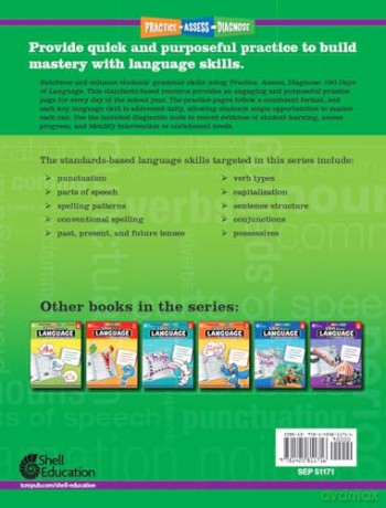 180 Days of Language for Sixth Grade: Practice, Assess, Diagnose (180 Days of Practice) - Suzanne I. Barchers [KSIĄŻKA]