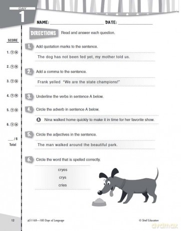 180 Days of Language for Third Grade: Practice, Assess, Diagnose (180 Days of Practice) - Christine Dugan [KSIĄŻKA]