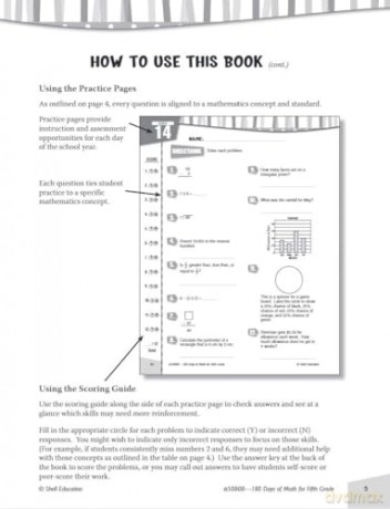 180 Days of Math for Fifth Grade: Practice, Assess, Diagnose (180 Days of Practice) - Jodene Smith [KSIĄŻKA]