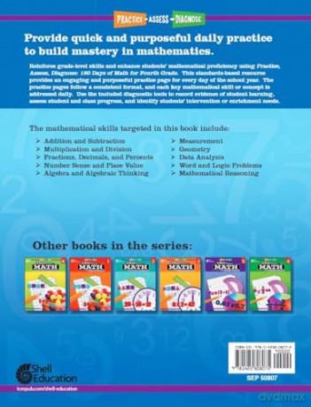 180 Days of Math for Fourth Grade: Practice, Assess, Diagnose (180 Days of Practice) - Jodene Smith [KSIĄŻKA]