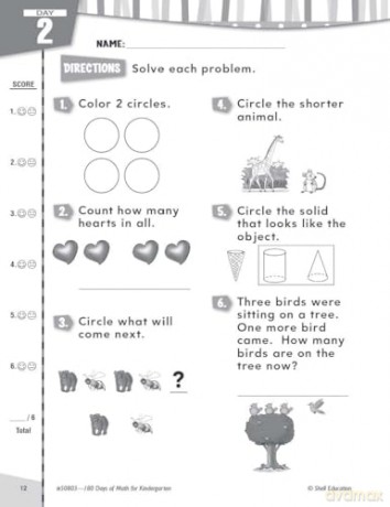 180 Days of Math for Kindergarten: Practice, Assess, Diagnose (180 Days of Practice) - Jodene Smith [KSIĄŻKA]