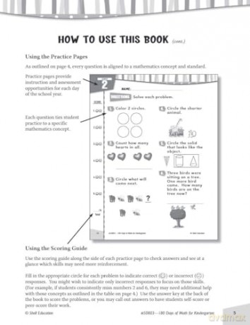 180 Days of Math for Kindergarten: Practice, Assess, Diagnose (180 Days of Practice) - Jodene Smith [KSIĄŻKA]