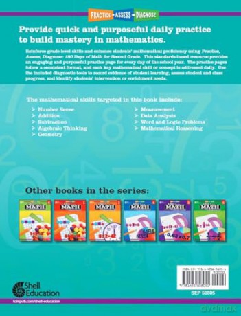 180 Days of Math for Second Grade: Practice, Assess, Diagnose (180 Days of Practice) - Jodene Smith [KSIĄŻKA]