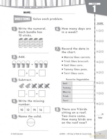 180 Days of Math for Second Grade: Practice, Assess, Diagnose (180 Days of Practice) - Jodene Smith [KSIĄŻKA]