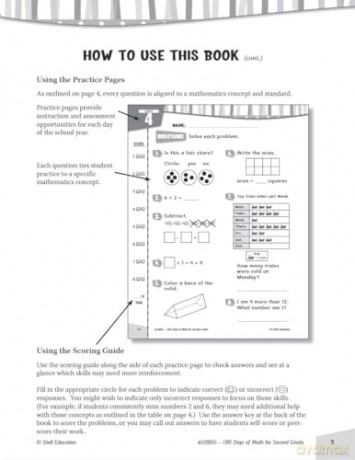 180 Days of Math for Second Grade: Practice, Assess, Diagnose (180 Days of Practice) - Jodene Smith [KSIĄŻKA]