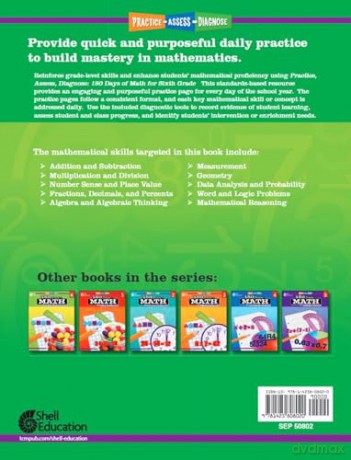 180 Days of Math for Sixth Grade: Practice, Assess, Diagnose (180 Days of Practice) - Jodene Smith [KSIĄŻKA]