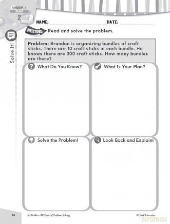 180 Days of Problem Solving for Second Grade: Practice, Assess, Diagnose (180 Days of Practice) - Donna Ventura [KSIĄŻKA]