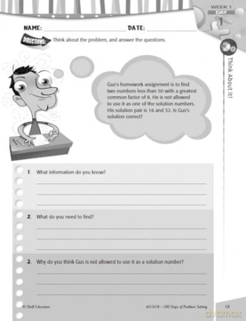 180 Days of Problem Solving for Sixth Grade: Practice, Assess, Diagnose (180 Days of Practice) - Stacy Monsman [KSIĄŻKA]