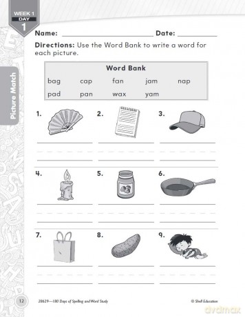 180 Days of Spelling and Word Study for First Grade: Practice, Assess, Diagnose (180 Days of Practice) - Shireen Pesez Rhoades [KSIĄŻKA]