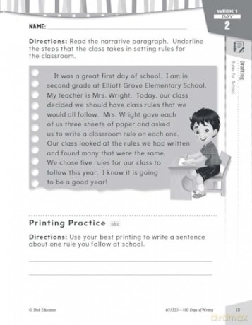 180 Days of Writing for Second Grade: Practice, Assess, Diagnose (180 Days of Practice) - Brenda Van Dixhorn [KSIĄŻKA]