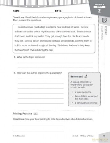 180 Days of Writing for Third Grade: Practice, Assess, Diagnose (180 Days of Practice) - Kristi Sturgeon [KSIĄŻKA]