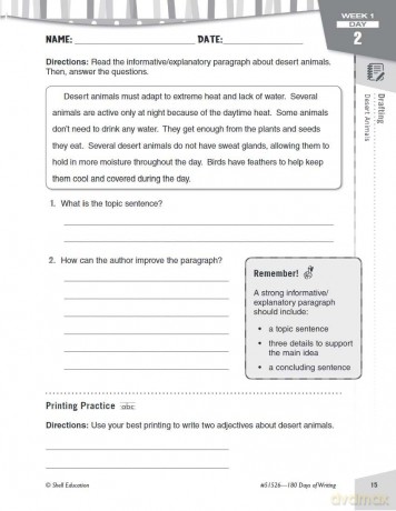 180 Days of Writing for Third Grade: Practice, Assess, Diagnose (180 Days of Practice) - Kristi Sturgeon [KSIĄŻKA]