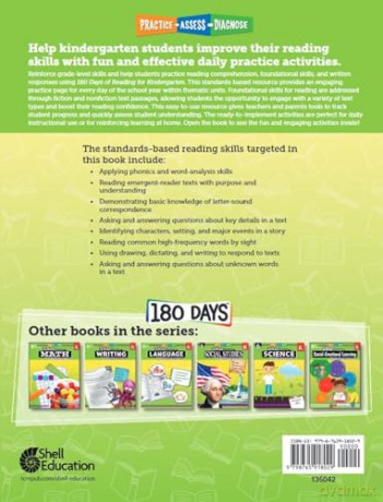 180 Days(tm) Reading for Kindergarten, 2nd Edition: Practice, Assess, Diagnose (180 Days of Practice) - Chandra Prough [KSIĄŻKA]