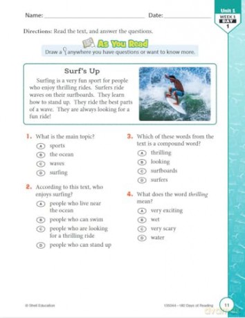 180 Days(tm) Reading for Second Grade, 2nd Edition: Practice, Assess, Diagnose (180 Days of Practice) - Kristi Sturgeon [KSIĄŻKA]