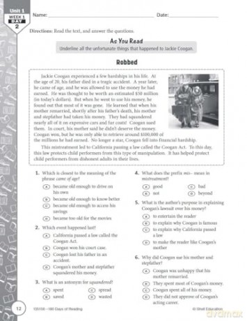 180 Days(tm) Reading for Seventh Grade: Practice, Assess, Diagnose (180 Days of Practice) - Joe Rhatigan [KSIĄŻKA]