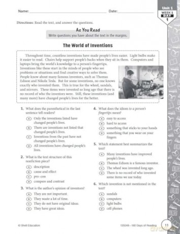 180 Days(tm) Reading for Sixth Grade, 2nd Edition: Practice, Assess, Diagnose (180 Days of Practice) - Joe Rhatigan [KSIĄŻKA]