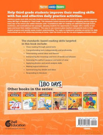 180 Days(tm) Reading for Third Grade, 2nd Edition: Practice, Assess, Diagnose (180 Days of Practice) - Alyxx Melendez [KSIĄŻKA]