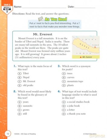 180 Days(tm) Reading for Third Grade, 2nd Edition: Practice, Assess, Diagnose (180 Days of Practice) - Alyxx Melendez [KSIĄŻKA]