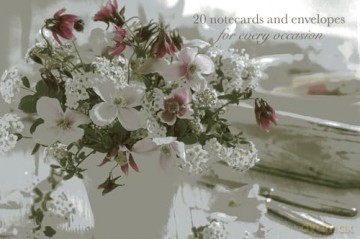 20 Notecards and Envelopes: Clematis (cards, stationery) [KSIĄŻKA]