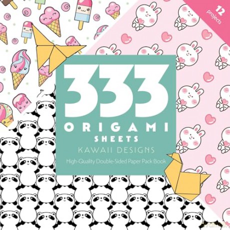 333 Origami Sheets Kawaii Designs: High-Quality Double-Sided Paper Pack Book [KSIĄŻKA]