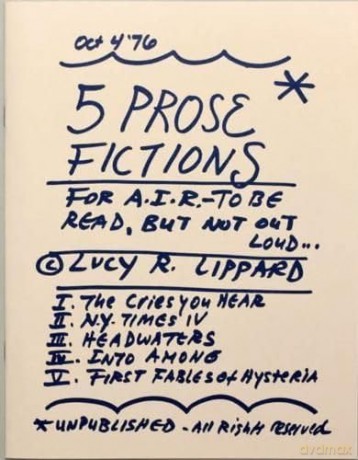 5 Prose Fictions - Lucy Lippard [KSIĄŻKA]