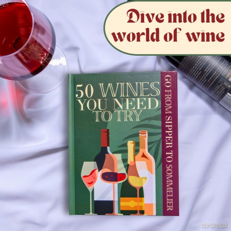 50 Wines You Need To Try Gift Book: Sipper To Sommelier - Wine Gift Book - Bee Three Books [KSIĄŻKA]