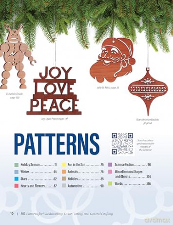 500 Patterns for Woodworking, Laser Cutting, and General Crafting: Full-Size Plans - Fred Arndt [KSIĄŻKA]