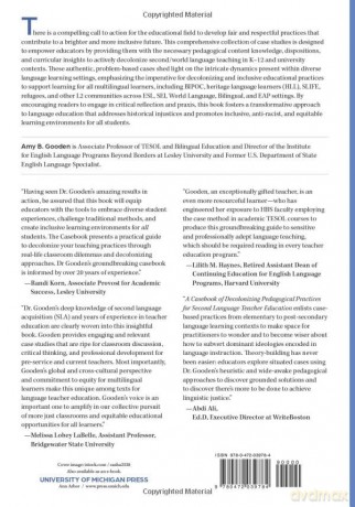 A Casebook of Decolonizing Pedagogical Practices for Second Language Teacher Education - Amy B. Gooden (author) [KSIĄŻKA]
