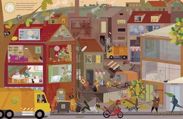 A Day in Fluffyville: A Look-And-Find-Book - Britta Teckentrup [KSIĄŻKA]