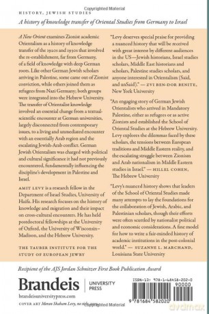 A New Orient: From German Scholarship to Middle Eastern Studies in Israel - Amit Levy [KSIĄŻKA]